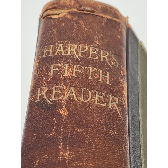 Antique Harpers Fifth Reader Book 1889 Edition - Picture 9 of 10